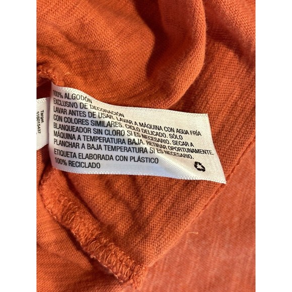 Knox Rose Women's Top 4X Sleeveless Blouse V-Neck Crochet Lace Orange Brick Red - Picture 8 of 13